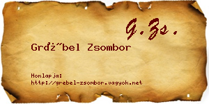 Grébel Zsombor névjegykártya